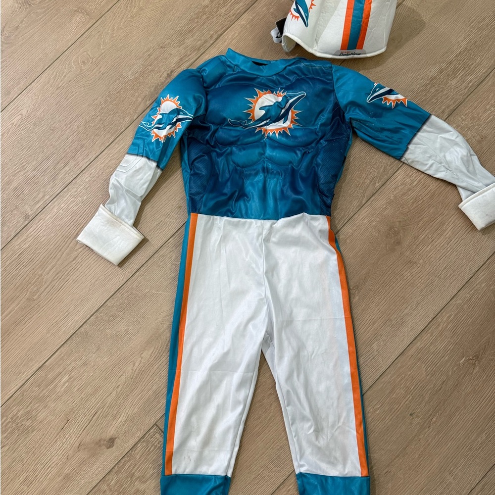 Kids Teal and White Football Costume